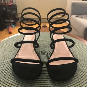 Avec Les Filles Caila black sandal size 7